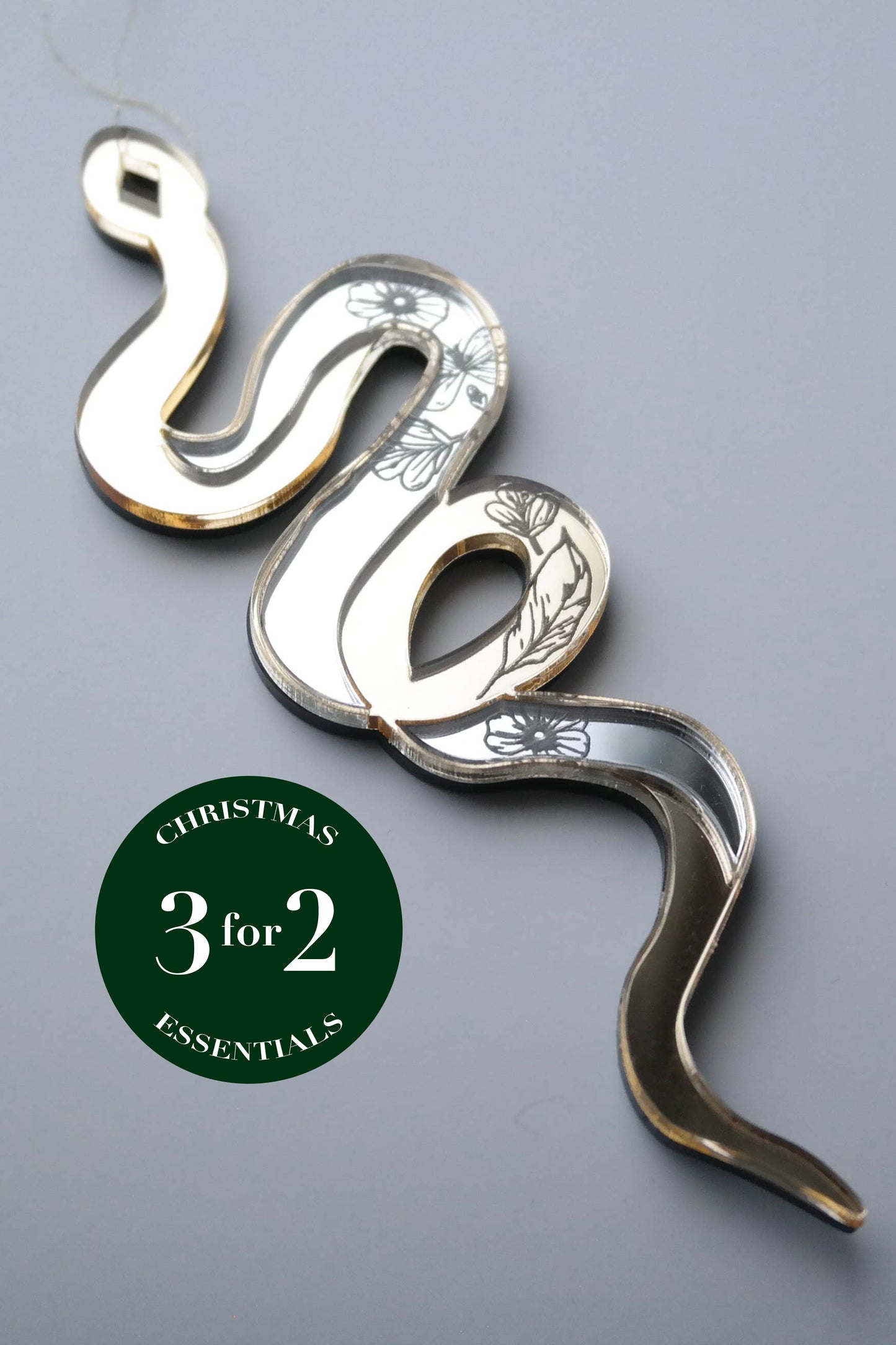 Mirrored Snake Ornament