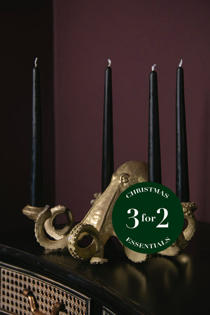 Tapered Dinner Candles - Black