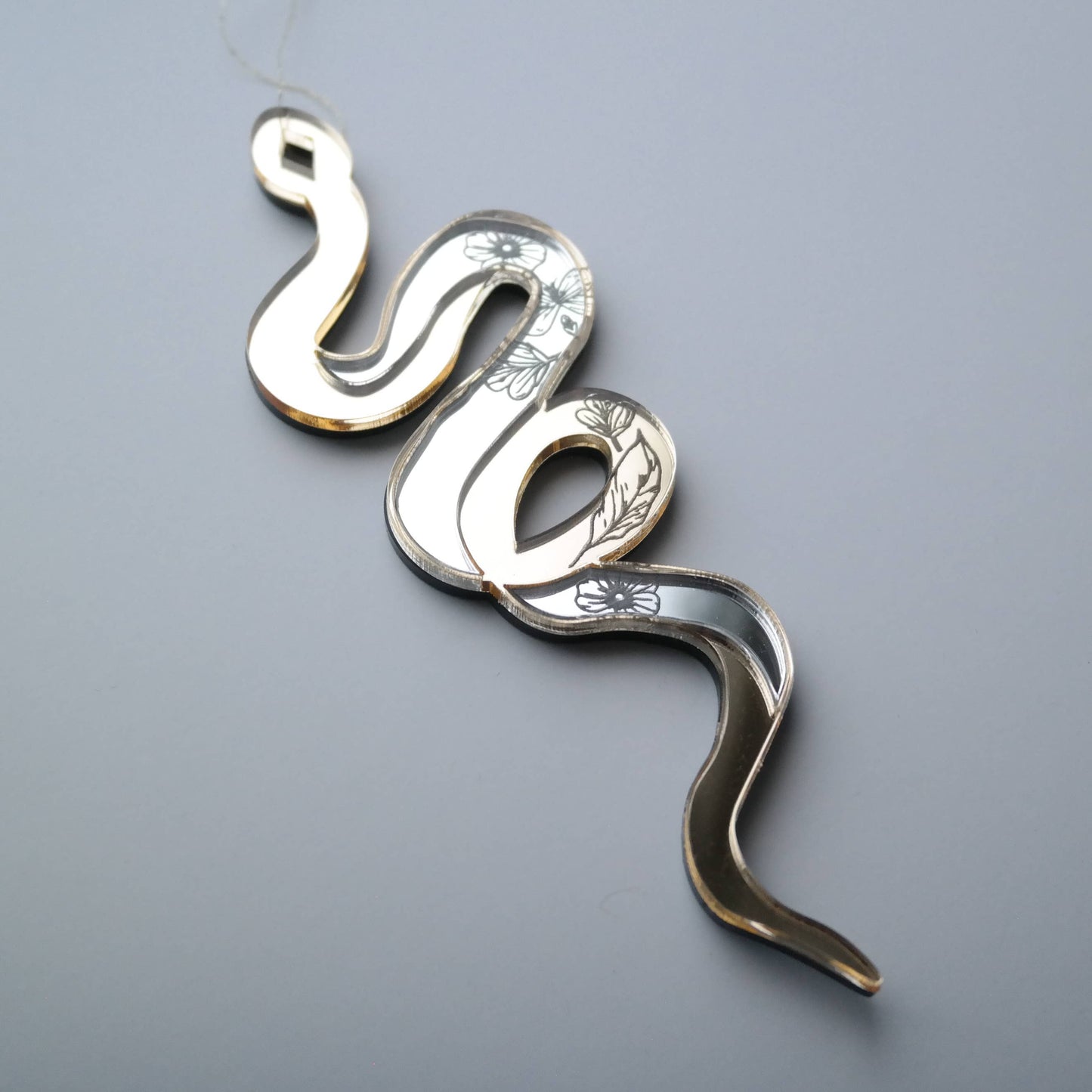 Mirrored Snake Ornament