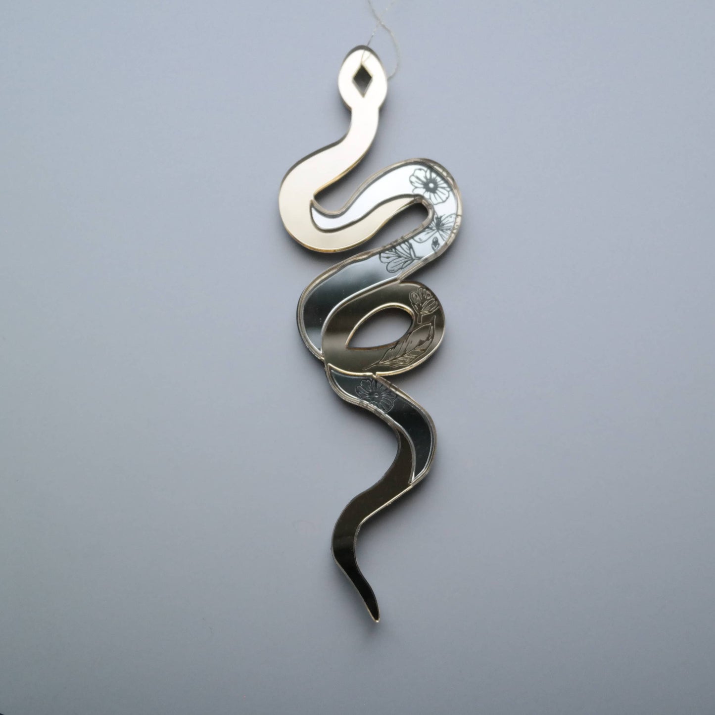 Mirrored Snake Ornament