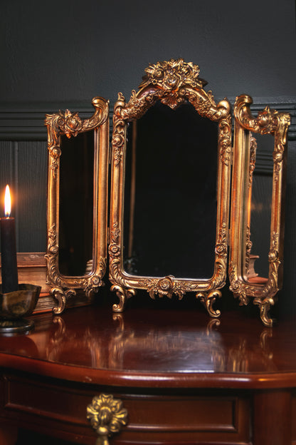 Ornate Floral Dressing Table Mirror