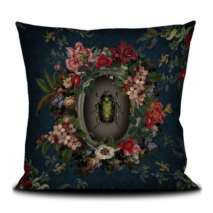 Beetle Velvet Cushion Cover