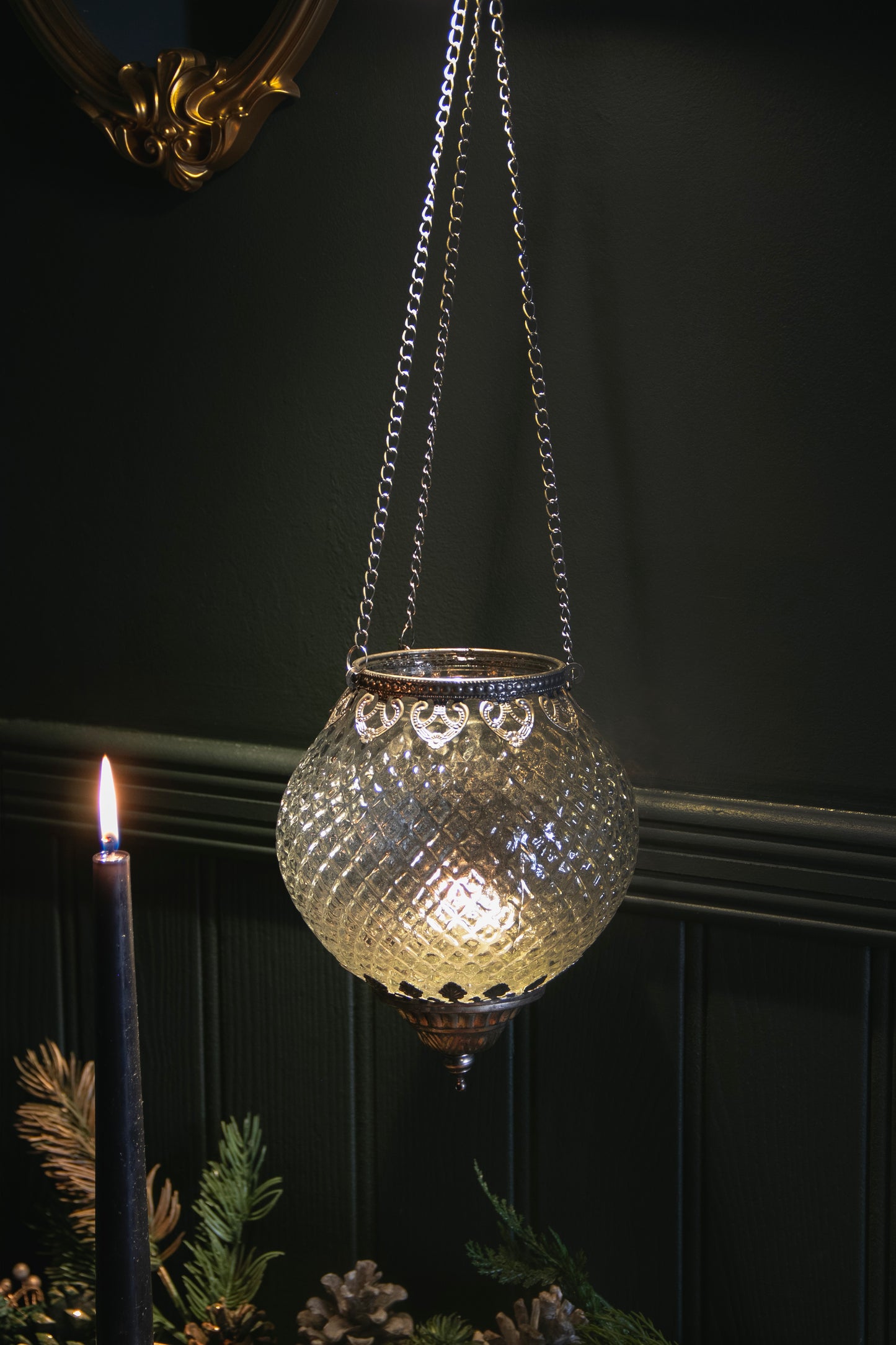 Hanging Tea Light Lantern - Large