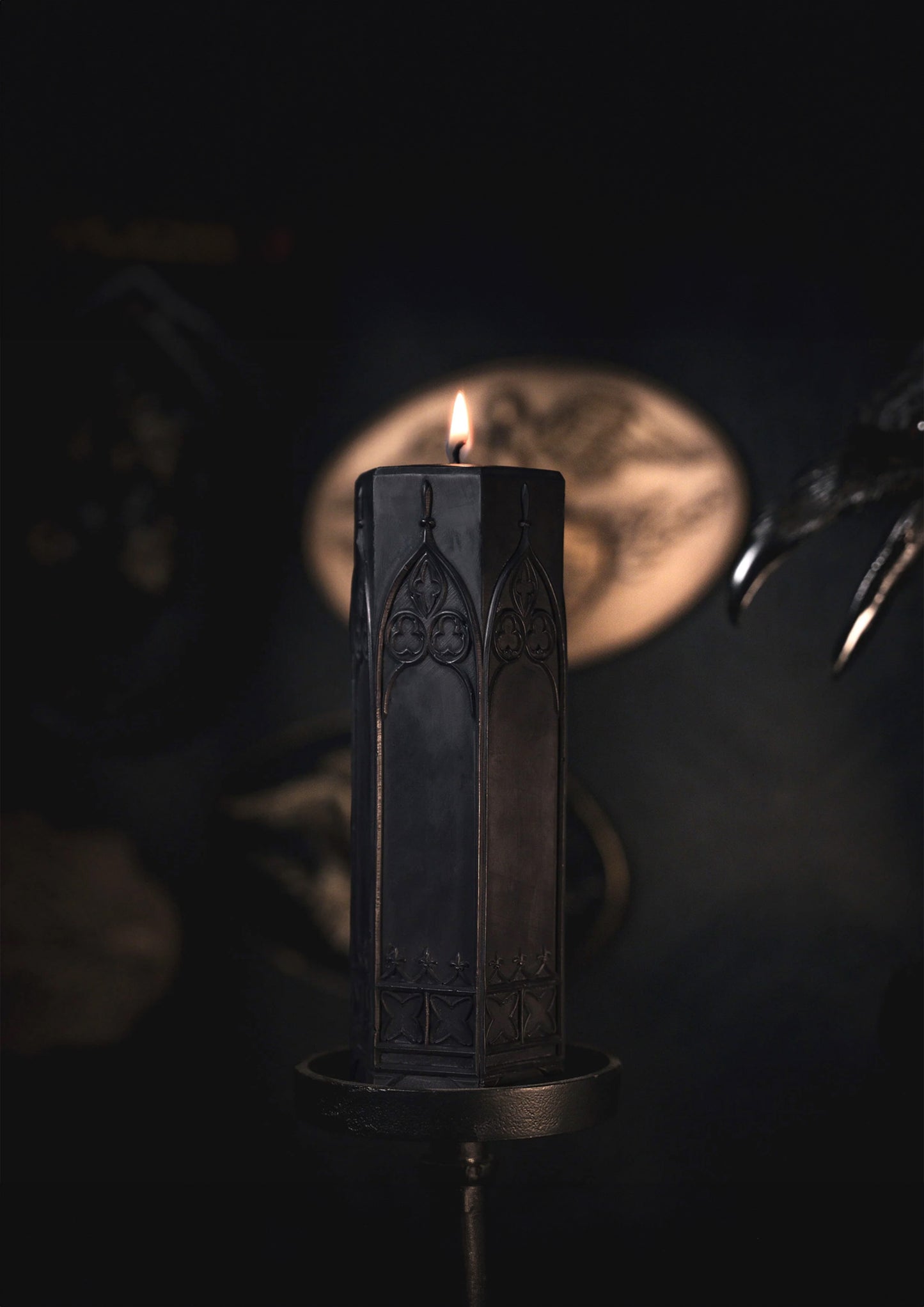 The Cathedral Gothic Pillar Candle by The Blackened Teeth