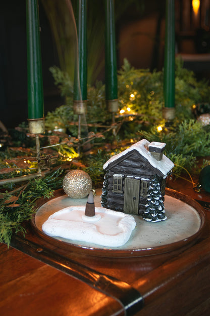 Log Cabin Incense Cone Burner