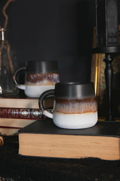 Black Reactive Glaze Stoneware Mug