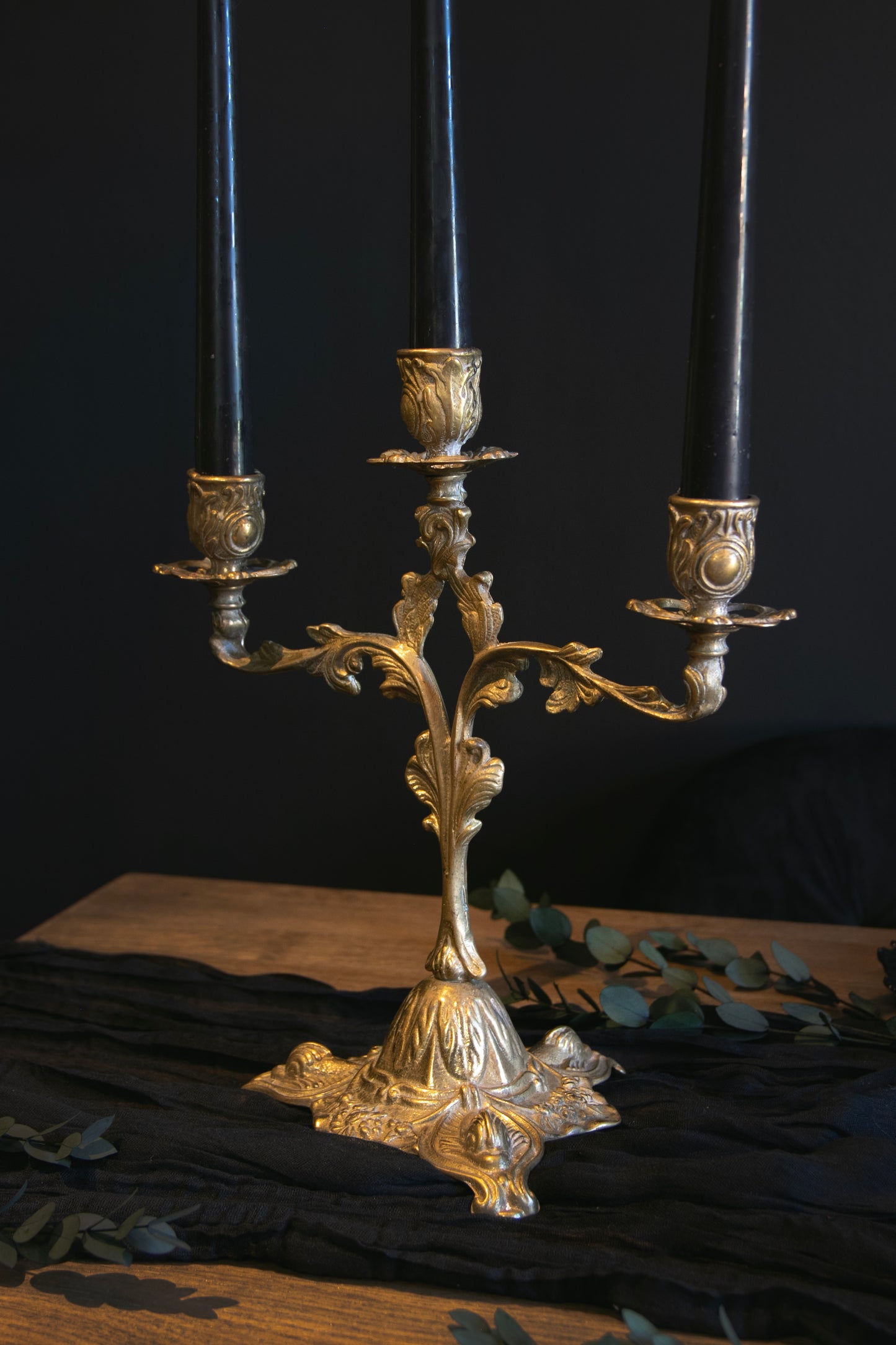 Ornate Brass Candelabra | Pre-Loved