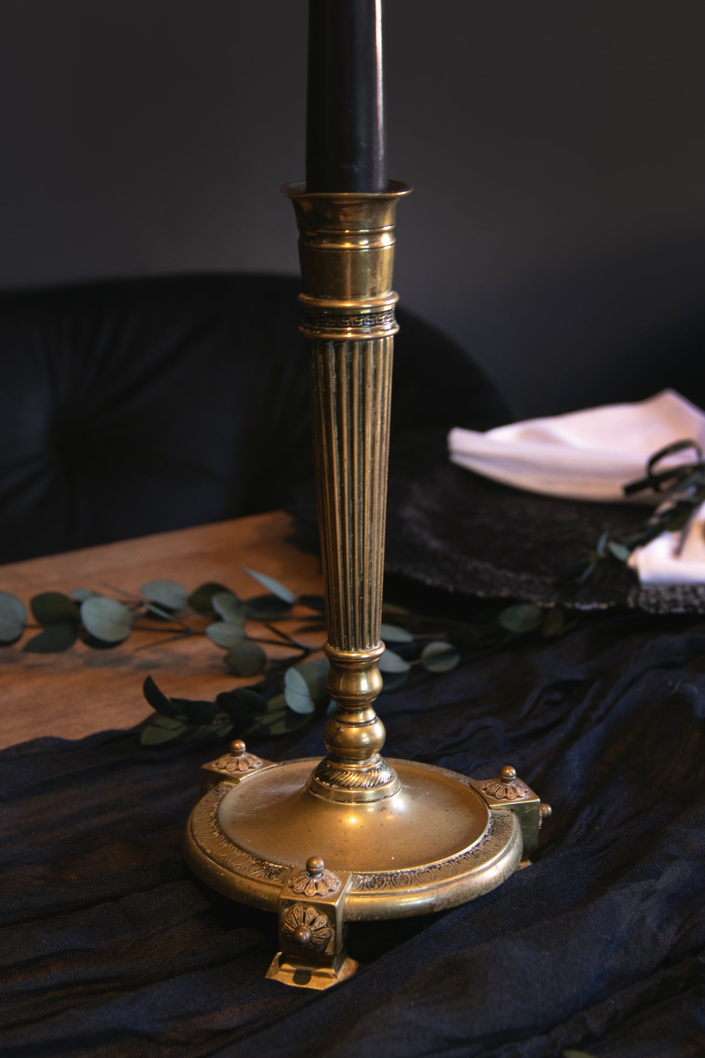 Brass Pillar Candlestick | Pre-Loved