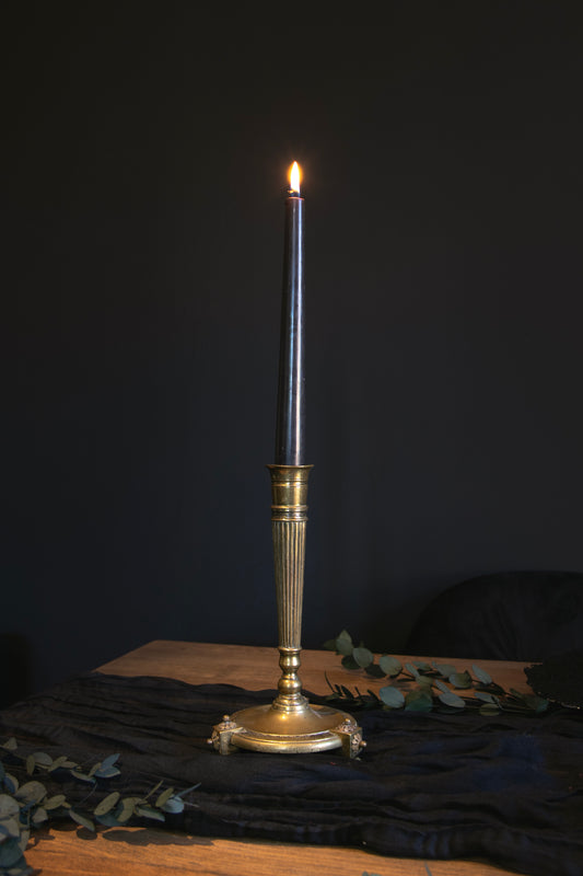 Brass Pillar Candlestick | Pre-Loved