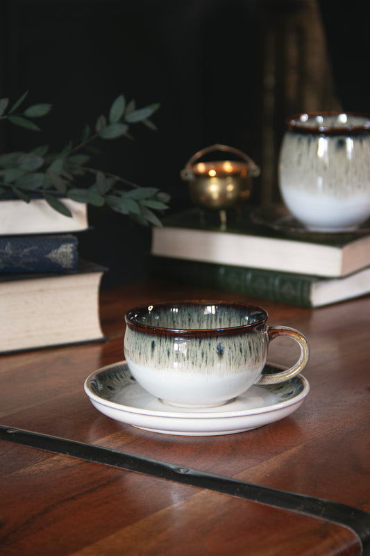 Reactive Glaze Teacup & Saucer